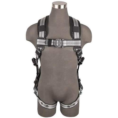 Safewaze 020-1230 - PRO+ Slate Full Body Harness: Alu 1D, Alu QC Chest, TB Legs