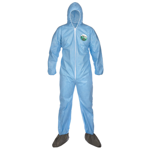 SafetyCo Lakeland SafeGard™ Economy Coveralls provide the breathable comfort and protection you need from dirt, dust, grease, grime and light aerosol mist. Attached hood and boots for maximum protection.