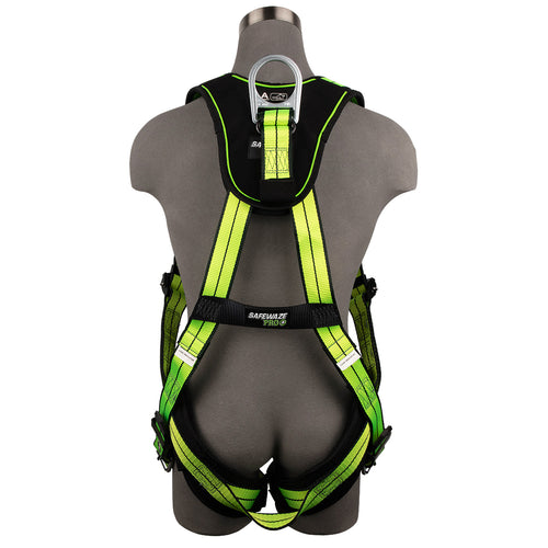 Safewaze FS-FLEX185-S/M - PRO+ Full Body Harness: 1D, QC Chest, TB Legs