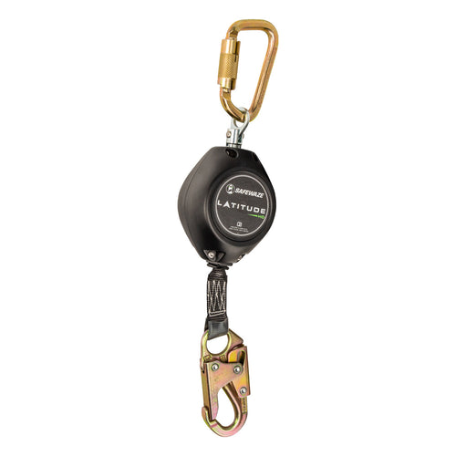 Safewaze - FS-FSP1411-W - Latitude HD 11' Single Web SRL: Carabiner, Snap Hook