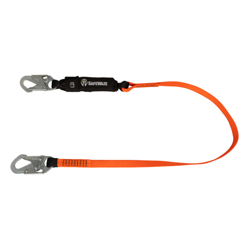 Safewaze FS88560-E - V-Line 6' Energy Absorbing Lanyard: Snap Hook