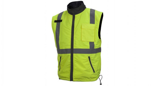 Pyramex RJR3410 Hi Vis Yellow 4-In-1 Reversible Windbreaker Safety Jacket - Type R - Class 3