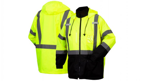 Pyramex RP3110 Hi Vis Yellow Black Bottom Parka - Type R - Class 3