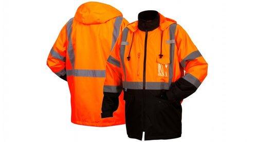 Pyramex RP3120 Hi Vis Orange Black Bottom Parka - Type R - Class 3