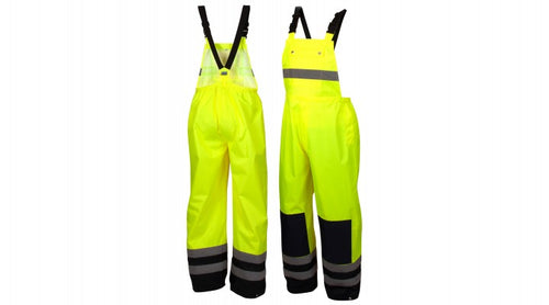 Pyramex RRWB3110 Hi Vis Yellow Rain Bib Overalls - Type R - Class E