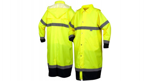 Pyramex RRWC3110 Hi Vis Yellow Rain Coat - Class 3