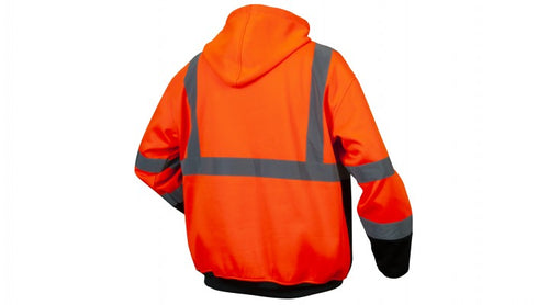 Pyramex RSZH3320 Hi Vis Orange Premium Zipper Sweatshirt - Type R - Class 3