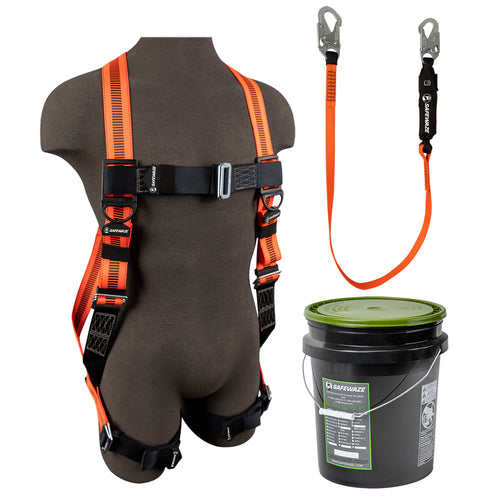 Safewaze 020-3059 - V-Line Bucket Combo: FS99280-E Harness, FS88560-E Lanyard