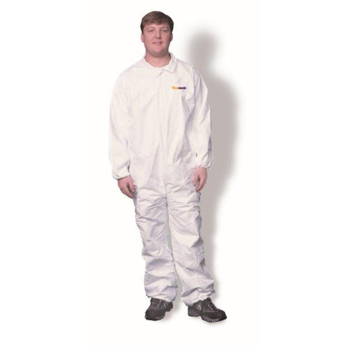 SafetyCo Sunrise SMP120  Coverall, Zipper Front. White -1  Material: Suntech™